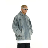 ITOOH Washed Hooded Denim Sweatshirt