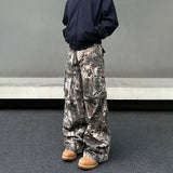 ITOOH Wide Leg Camouflage Cargo Pants