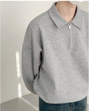 ITOOH Zipper Lapel Polo Sweater