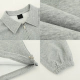 ITOOH Zipper Lapel Polo Sweater