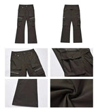 ITOOH Zipper Pockets Casual Cargo Pants