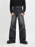 Itooh Heavy Washed Raw Edge Jeans