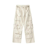 ITOOH Cargo Multi Pockets Straight Long Pants