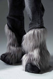 Itooh High Street Washed Distressed Furry Jeans