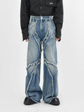 Itooh Deconstructed Heavy-duty Washed Distressed Jeans