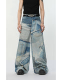 Itooh Trendy Distressed Patched Loose Jeans