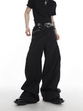 Itooh Zippered Wide Mopping Trousers