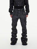 Itooh Hand-brushed Wax-coated Slim-fit Stacked Jeans