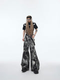 Itooh Vintage Distressed Spray-dyed Baggy Jeans