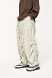 ITOOH Vintage Plaid Wide Leg Pants