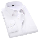 ITOOH 4XL 5XL 6XL 7XL 8XL Large Size Men's Business Casual Long Sleeved Shirt White Blue Black Smart Male Social Dress Shirts For Plus