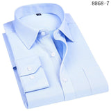 ITOOH 4XL 5XL 6XL 7XL 8XL Large Size Men&#39;s Business Casual Long Sleeved Shirt White Blue Black Smart Male Social Dress Shirts For Plus