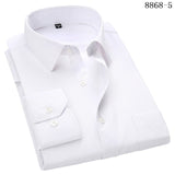 ITOOH 4XL 5XL 6XL 7XL 8XL Large Size Men&#39;s Business Casual Long Sleeved Shirt White Blue Black Smart Male Social Dress Shirts For Plus