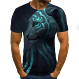 ITOOH 3D printe Animal tiger Lion face man T- Tshirt New loose lion casual majestic summer fashion shirt Harajuku oversized t shirt