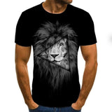 ITOOH 3D printe Animal tiger Lion face man T- Tshirt New loose lion casual majestic summer fashion shirt Harajuku oversized t shirt