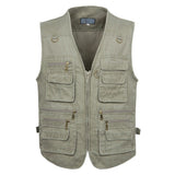 ITOOH 8XL 9XL 10XL New Male Casual Summer Big Size Cotton Sleeveless Vest With Many 16 Pockets Men Multi Pocket Photograph Waistcoat