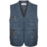 ITOOH 8XL 9XL 10XL New Male Casual Summer Big Size Cotton Sleeveless Vest With Many 16 Pockets Men Multi Pocket Photograph Waistcoat