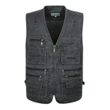 ITOOH 8XL 9XL 10XL New Male Casual Summer Big Size Cotton Sleeveless Vest With Many 16 Pockets Men Multi Pocket Photograph Waistcoat