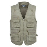 ITOOH 8XL 9XL 10XL New Male Casual Summer Big Size Cotton Sleeveless Vest With Many 16 Pockets Men Multi Pocket Photograph Waistcoat