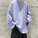 ITOOH 100% Cotton Oversize  Men&#39;s Women T-shirt Man Long sleeves Pure Color Men t shirt T-shirts For Male Female Tops