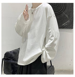 ITOOH 100% Cotton Oversize  Men&#39;s Women T-shirt Man Long sleeves Pure Color Men t shirt T-shirts For Male Female Tops