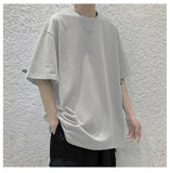 ITOOH 100% Cotton Five Half Sleeve Men&#39;s Women Summer T-shirt Loose Short-sleeved Casual Basic Shirt O Neck Solid Color Oversize