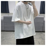 ITOOH 100% Cotton Five Half Sleeve Men&#39;s Women Summer T-shirt Loose Short-sleeved Casual Basic Shirt O Neck Solid Color Oversize